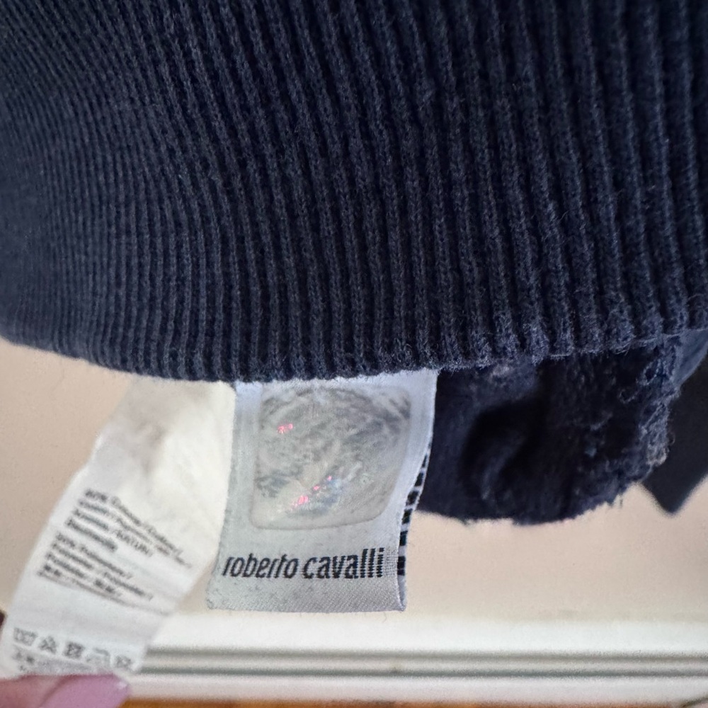 Men’s Roberto Cavalli Navy Blue Sweatshirt - Picture 4 of 4